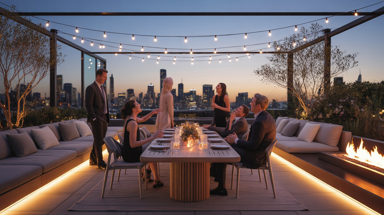 Luxury Rooftop Gardens as Entertainment Hubs