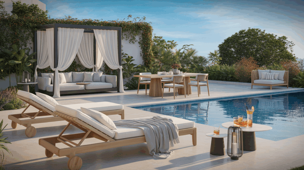 Poolside Glamour – Resort-Inspired Furniture for the Home