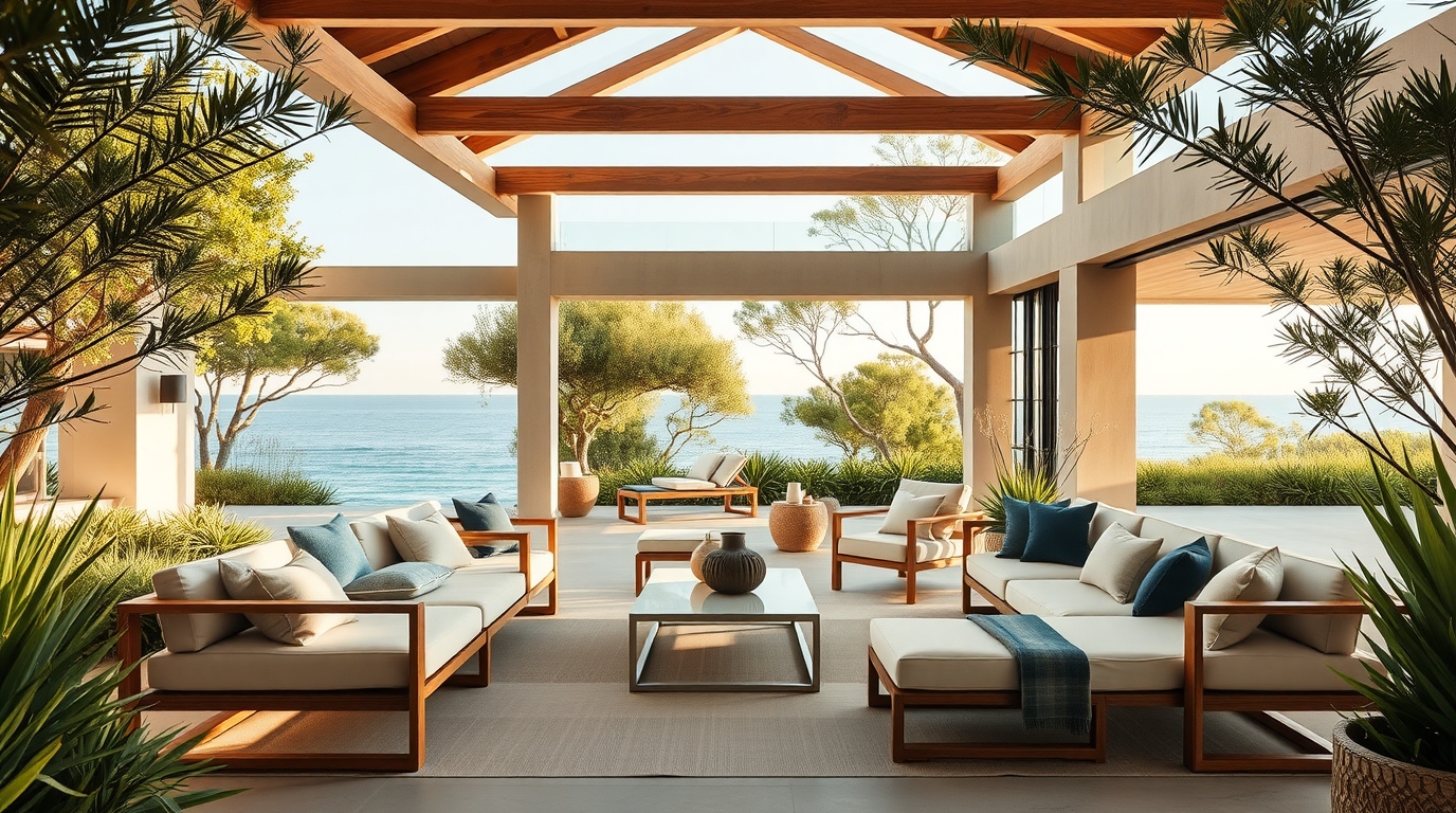 Colour Trends in Luxury Outdoor Living From Sandstone Neutrals to Ocean Hues