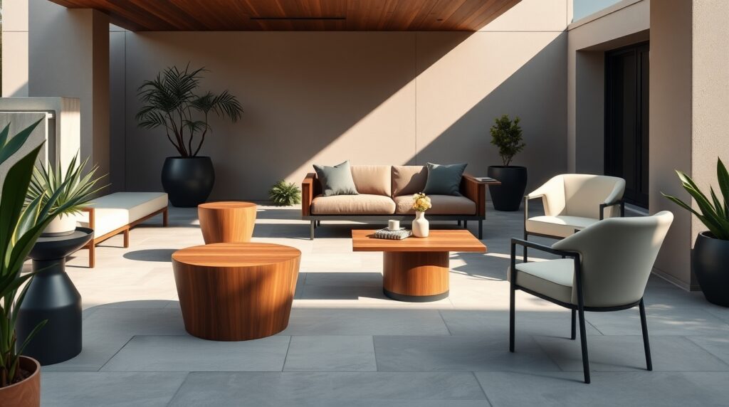 Accent Pieces That Tell a Story Side Tables, Coffee Tables and Bar Chairs as Outdoor Style Statements