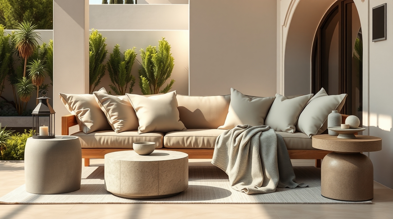 Curated Comfort Blending Cushions, Throws and Accessories for Designer Outdoor Appeal